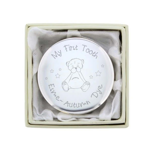 Personalised Teddy My First Tooth Trinket Box 3 Personalised Teddy My First Tooth Trinket Box - Image 3
