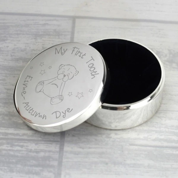 Personalised Teddy My First Tooth Trinket Box 8 Personalised Teddy My First Tooth Trinket Box - Image 8