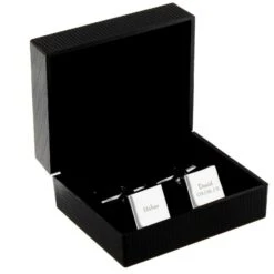 Personalised Wedding Role Square Cufflinks -1 Line -PERSONALISE STORE p0102g06 4
