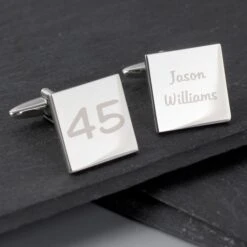 Personalised Birthday Big Age Cufflinks -PERSONALISE STORE p0102g08 2