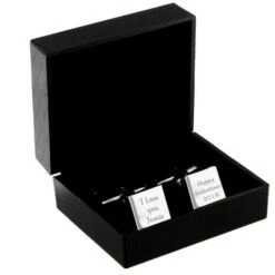 Personalised Any Message Square Cufflinks - 3 Lines -PERSONALISE STORE p0102g10 4