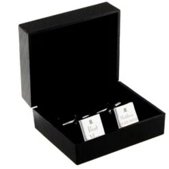 Personalised Decorative Wedding Best Man Square Cufflinks -PERSONALISE STORE p0102g69 2