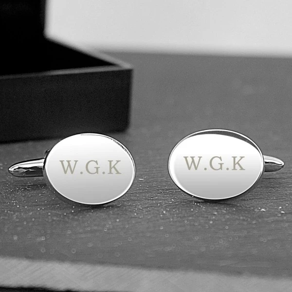 Personalised Oval Cufflinks 2 Personalised Oval Cufflinks - Image 2