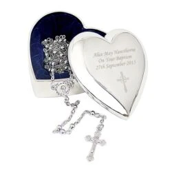 Personalised Rosary Beads And Cross Heart Trinket Box 15 Personalised Rosary Beads And Cross Heart Trinket Box -PERSONALISE STORE p0102h19 6
