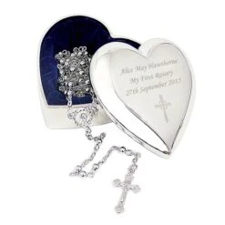 Personalised Rosary Beads And Cross Heart Trinket Box 17 Personalised Rosary Beads And Cross Heart Trinket Box -PERSONALISE STORE p0102h19 8