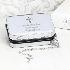 Personalised Rosary Beads And Cross Trinket Box 13 Personalised Rosary Beads And Cross Trinket Box -PERSONALISE STORE p0102h20 4