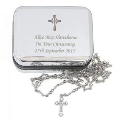 Personalised Rosary Beads And Cross Trinket Box 15 Personalised Rosary Beads And Cross Trinket Box -PERSONALISE STORE p0102h20 6