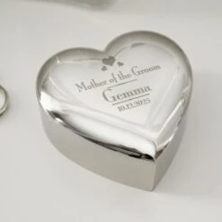 Personalised Decorative Wedding Mother Of The Groom Heart Trinket Box