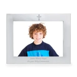Personalised Silver 5x7 Landscape Cross Photo Frame 10 Personalised Silver 5x7 Landscape Cross Photo Frame -PERSONALISE STORE p0102s59 4