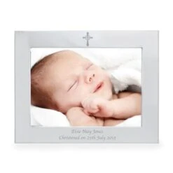 Personalised Silver 5x7 Landscape Cross Photo Frame 11 Personalised Silver 5x7 Landscape Cross Photo Frame -PERSONALISE STORE p0102s59 5