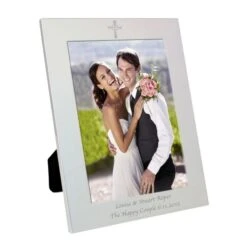 Personalised Silver 5x7 Cross Photo Frame -PERSONALISE STORE p0102s61 3