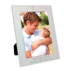 Personalised Silver 5x7 Cross Photo Frame -PERSONALISE STORE p0102s61 5