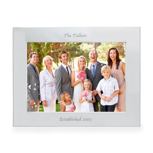 Personalised Silver 5x7 Landscape Photo Frame 2 Personalised Silver 5x7 Landscape Photo Frame - Image 2