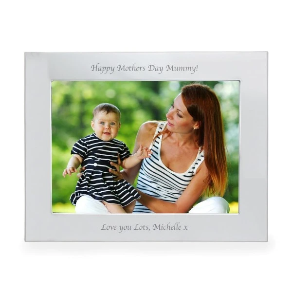 Personalised Silver 5x7 Landscape Photo Frame 4 Personalised Silver 5x7 Landscape Photo Frame - Image 4