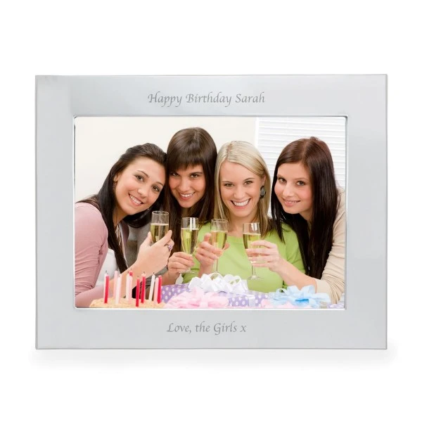Personalised Silver 5x7 Landscape Photo Frame 10 Personalised Silver 5x7 Landscape Photo Frame - Image 10