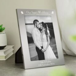Personalised Silver 5x7 Decorative Our Sons Wedding Photo Frame -PERSONALISE STORE p0102s68 2