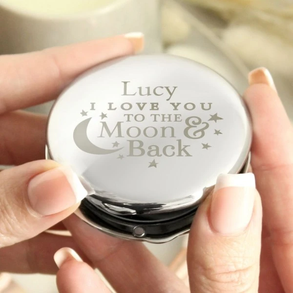Personalised To The Moon And Back... Compact Mirror 2 Personalised To The Moon And Back... Compact Mirror - Image 2