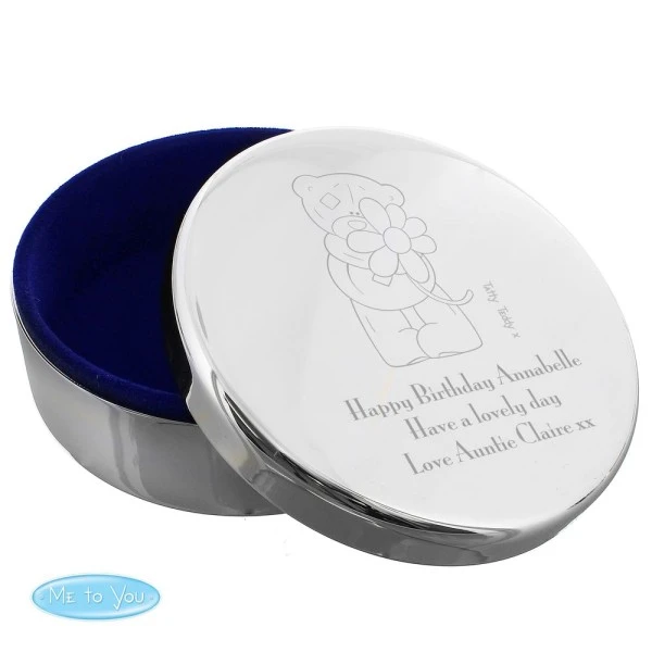 Personalised Me To You Flower Round Trinket Box 2 Personalised Me To You Flower Round Trinket Box - Image 2