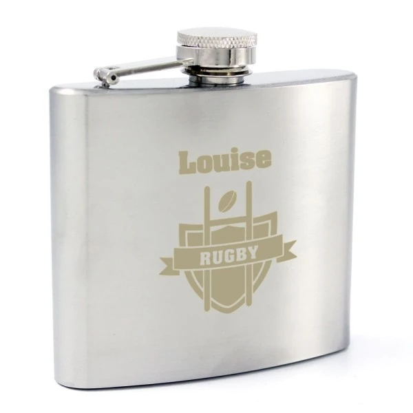 Personalised Rugby Hip Flask 4 Personalised Rugby Hip Flask - Image 4