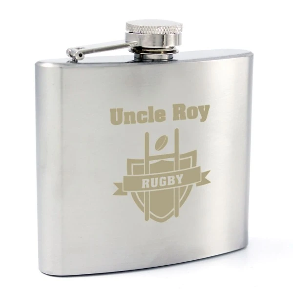 Personalised Rugby Hip Flask 5 Personalised Rugby Hip Flask - Image 5