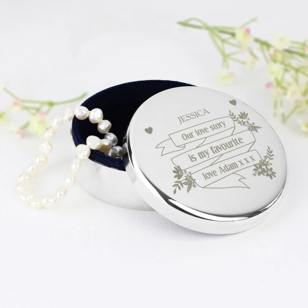 Personalised Garden Bloom Round Trinket Box 4 Personalised Garden Bloom Round Trinket Box - Image 4