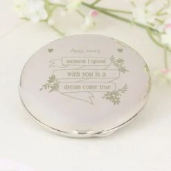 Personalised Garden Bloom Compact Mirror -PERSONALISE STORE p0102t23 3