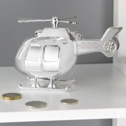 Personalised Helicopter Money Box -PERSONALISE STORE p0102t29 2