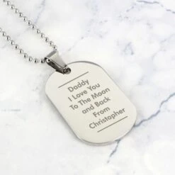 Personalised Classic Stainless Steel Dog Tag Necklace -PERSONALISE STORE p0102t67 4