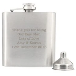 Personalised Any Message Stainless Steel Hip Flask 14 Personalised Any Message Stainless Steel Hip Flask -PERSONALISE STORE p0102t83 4