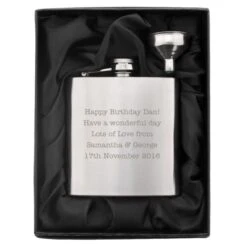 Personalised Any Message Stainless Steel Hip Flask 16 Personalised Any Message Stainless Steel Hip Flask -PERSONALISE STORE p0102t83 6