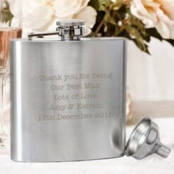 Personalised Any Message Stainless Steel Hip Flask 19 Personalised Any Message Stainless Steel Hip Flask -PERSONALISE STORE p0102t83 9