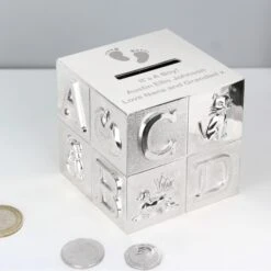 Personalised Footprints ABC Money Box -PERSONALISE STORE p0102t97 3