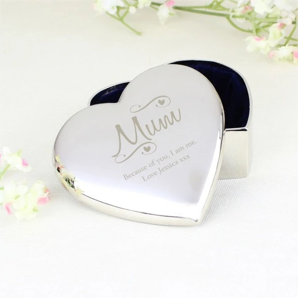 Personalised Mum Swirls & Hearts Trinket Box 4 Personalised Mum Swirls & Hearts Trinket Box - Image 4