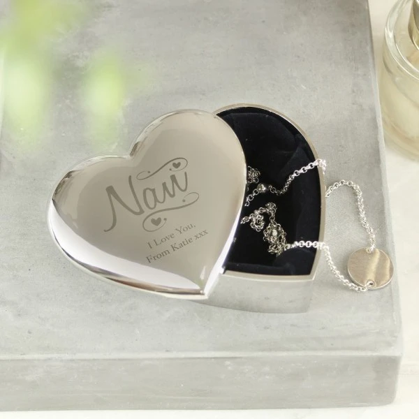 Personalised Nan Swirls & Hearts Trinket Box 2 Personalised Nan Swirls & Hearts Trinket Box - Image 2