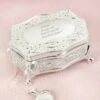 Personalised Any Message Small Antique Trinket Box