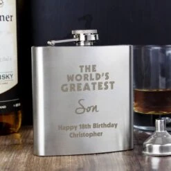 Personalised "The World's Greatest" Hip Flask -PERSONALISE STORE p0102u14 5
