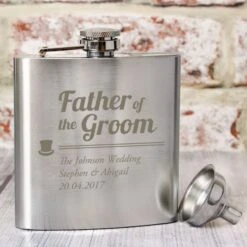 Personalised Father Of The Groom Hip Flask -PERSONALISE STORE p0102u18 2