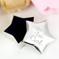 Personalised 1st Curl Star Trinket Box -PERSONALISE STORE p0102u21 2