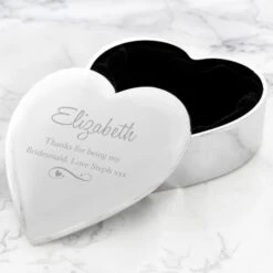 Personalised Any Message Swirls & Hearts Heart Trinket Box -PERSONALISE STORE p0102u44 2