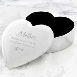 Personalised Any Message Swirls & Hearts Heart Trinket Box -PERSONALISE STORE p0102u44 3
