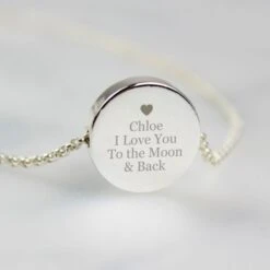 Personalised Any Message Disc Necklace