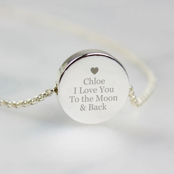 Personalised Any Message Disc Necklace 1 Personalised Any Message Disc Necklace