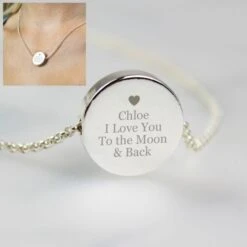 Personalised Any Message Disc Necklace 12 Personalised Any Message Disc Necklace -PERSONALISE STORE p0102u51 2