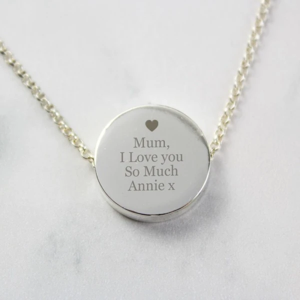 Personalised Any Message Disc Necklace 5 Personalised Any Message Disc Necklace - Image 5
