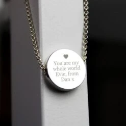 Personalised Any Message Disc Necklace 18 Personalised Any Message Disc Necklace -PERSONALISE STORE p0102u51 8