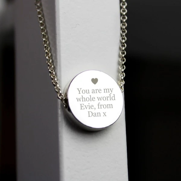 Personalised Any Message Disc Necklace 9 Personalised Any Message Disc Necklace - Image 9