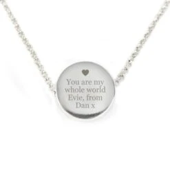 Personalised Any Message Disc Necklace 19 Personalised Any Message Disc Necklace -PERSONALISE STORE p0102u51 9