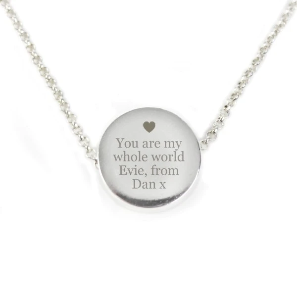 Personalised Any Message Disc Necklace 10 Personalised Any Message Disc Necklace - Image 10