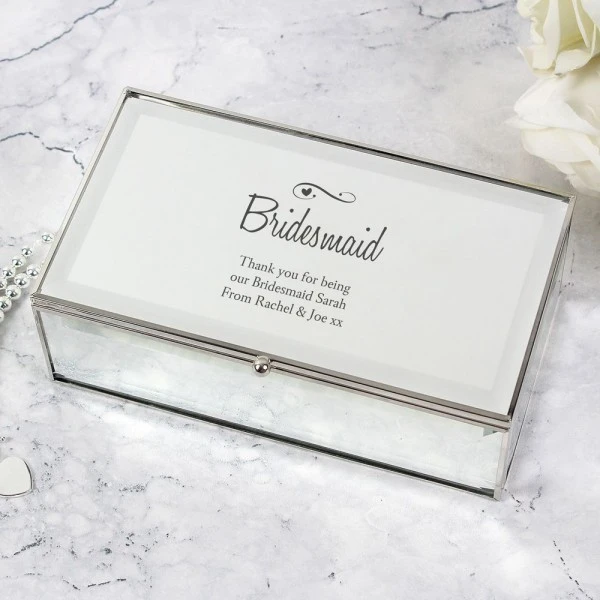 Personalised Swirls & Hearts Mirrored Jewellery Box 5 Personalised Swirls & Hearts Mirrored Jewellery Box - Image 5