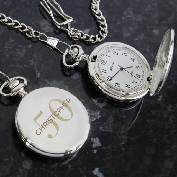 Personalised Birthday Big Age Pocket Fob Watch 1 Personalised Birthday Big Age Pocket Fob Watch